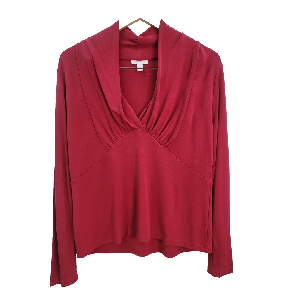 Red Charter Club Blouse Size L